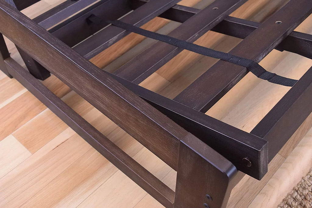 Mocha Full Size Futon Frame with Mattress C9100