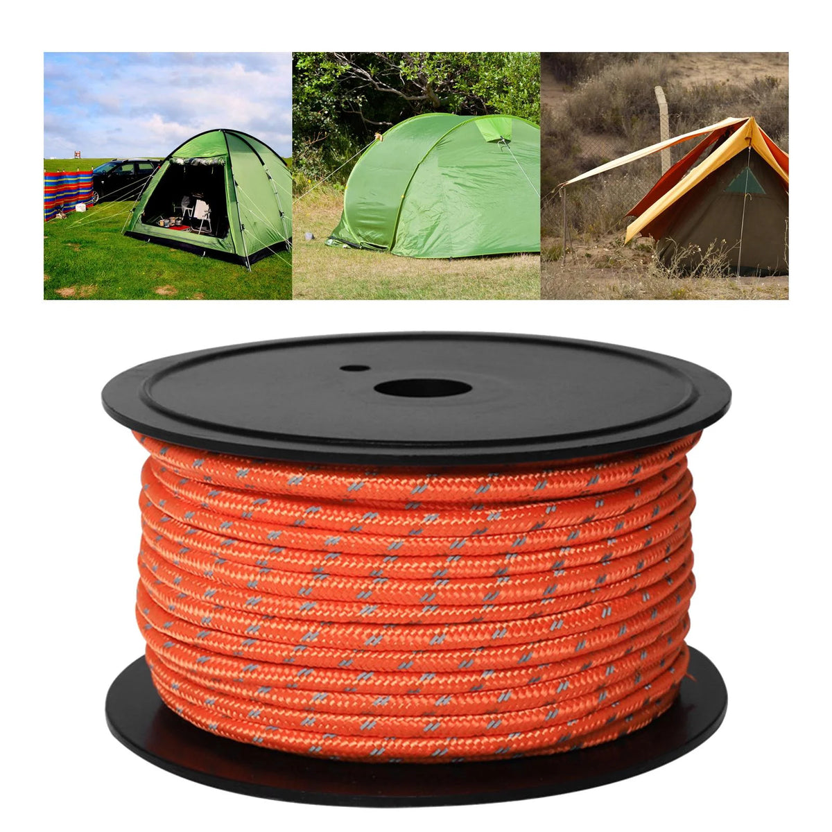 Orange Reflective Tent Rope Guylines H7330