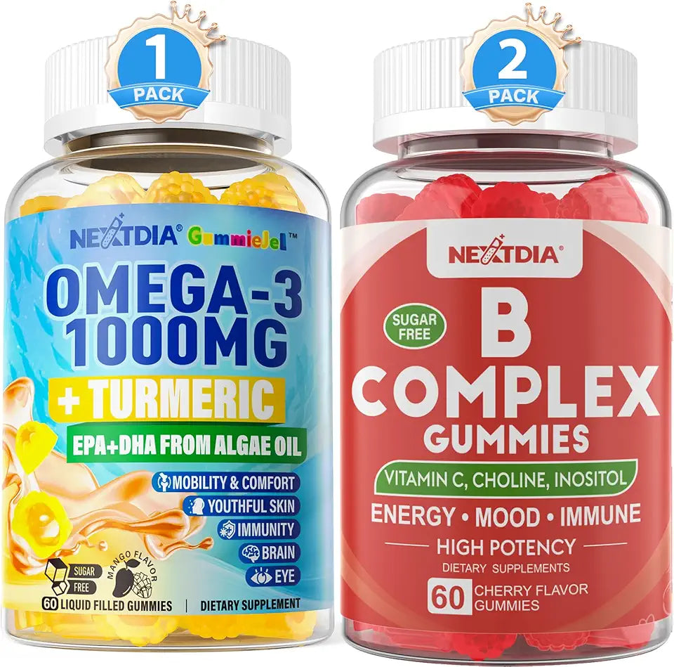 Vegan Omega-3 Turmeric Vitamin B Complex Gummies H3810