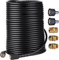 Pressure Washer Hose 3200 PSI 100 FT X 1/4", M22 to 3/8" Quick Connect Couplers, Pack of 2 D694918