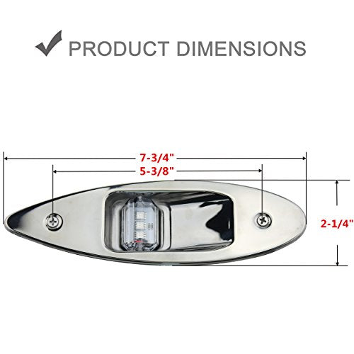 White 360 Degree LED Navigation Light for Boats D36470