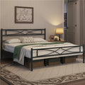 King Metal Bed Frame with Headboard and Footboard P28458