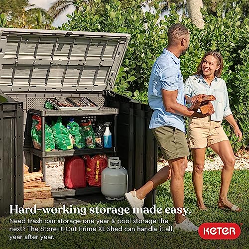 Black Outdoor Resin Storage Shed T26344