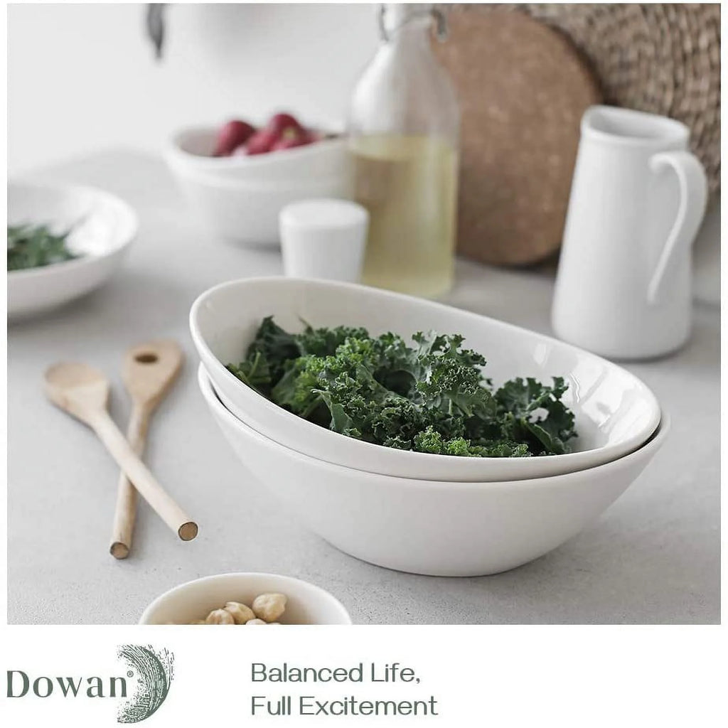 White 36 Ounce Porcelain Serving Bowls, Set of 4 Q41224