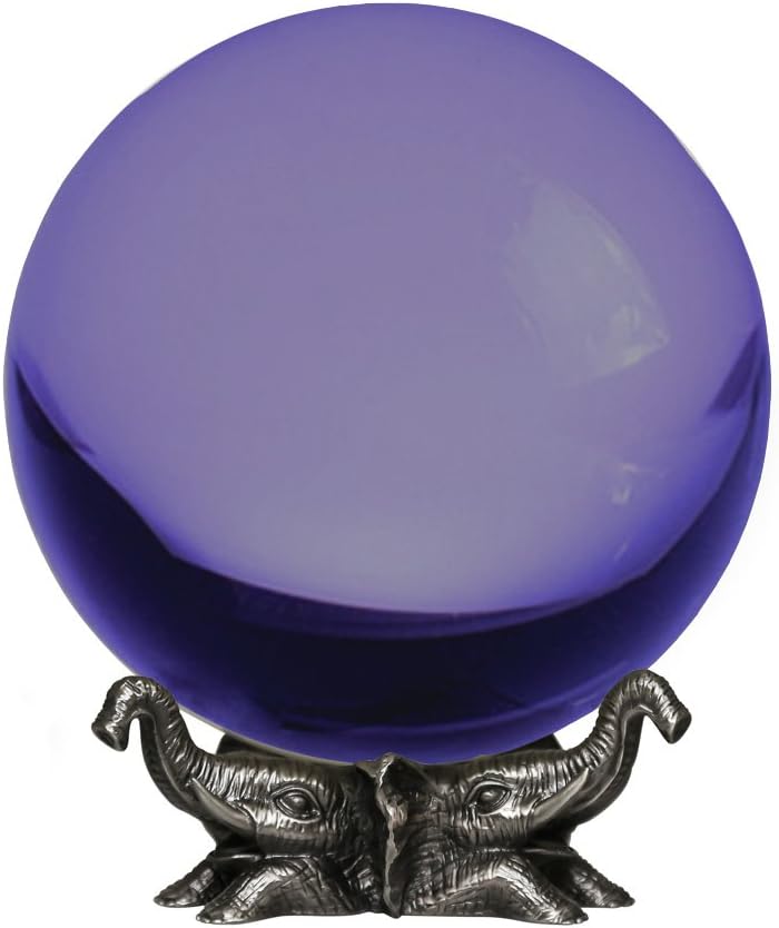 Clear Crystal Ball with Elephant Stand W504