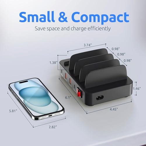 Black 4-Port Charging Station O909374