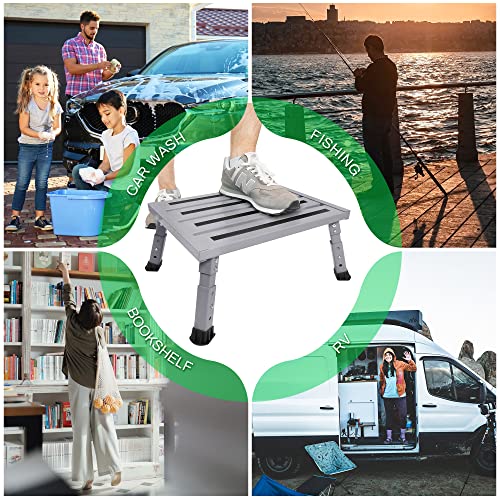 Adjustable Height Aluminum Foldable RV Step S873499