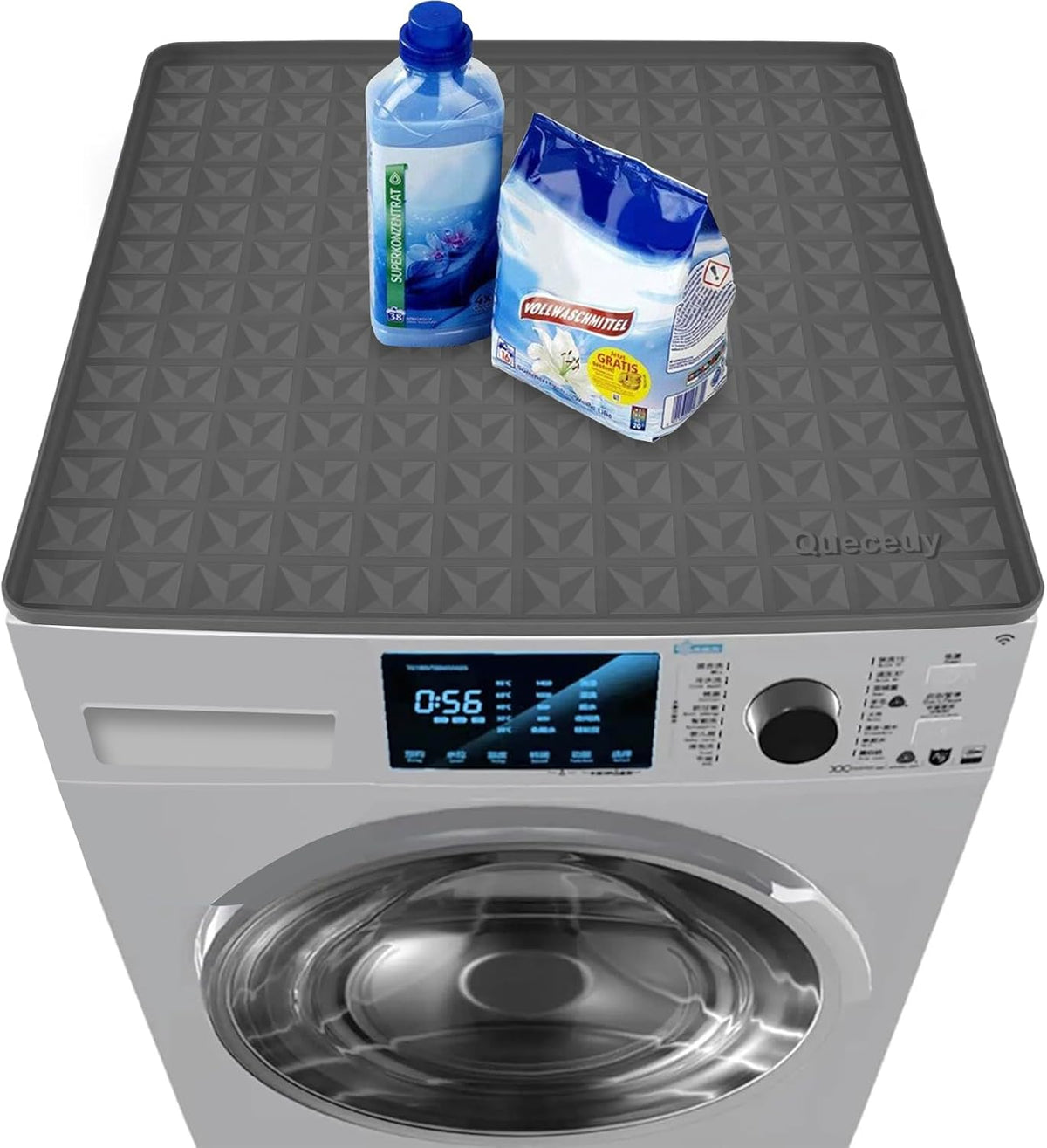 Grey 23.6"x23.6" Silicone Dryer Top Protector Mat A66436