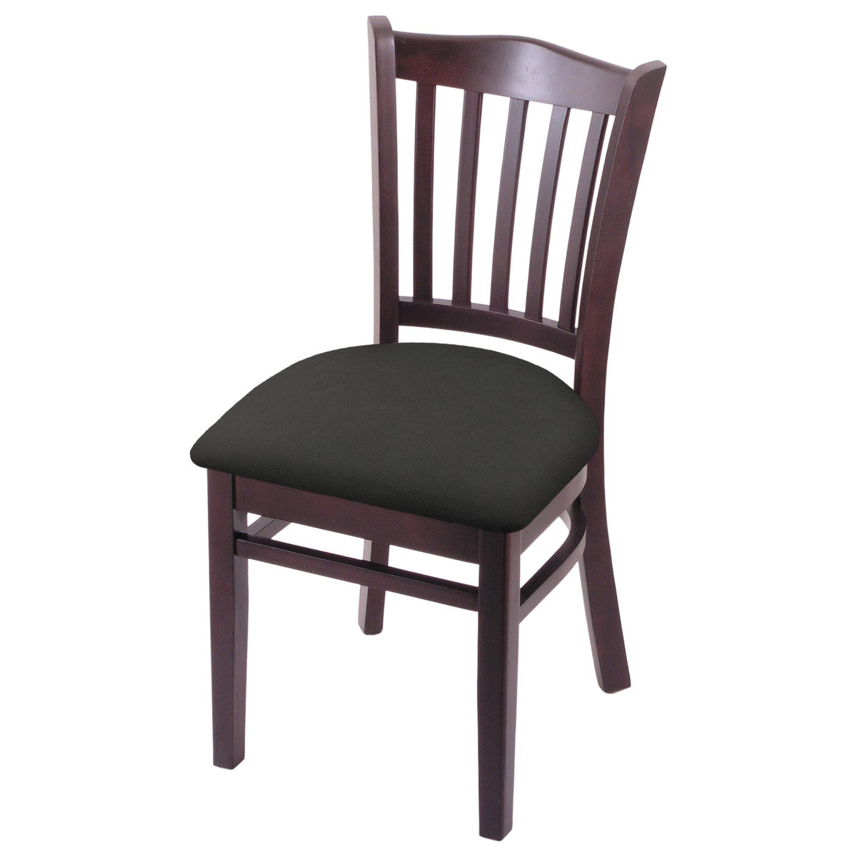 Chair with Dark Cherry Finish and Canter Iron Seat Z47190
