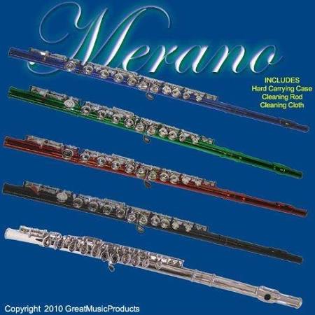 Silver Flute with Carrying Case, Tuner, Music Stand C6750