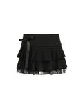Multi-layer Velvet Skirt P29834