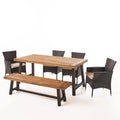 6 Piece Acacia Wood Dining Set Q1315