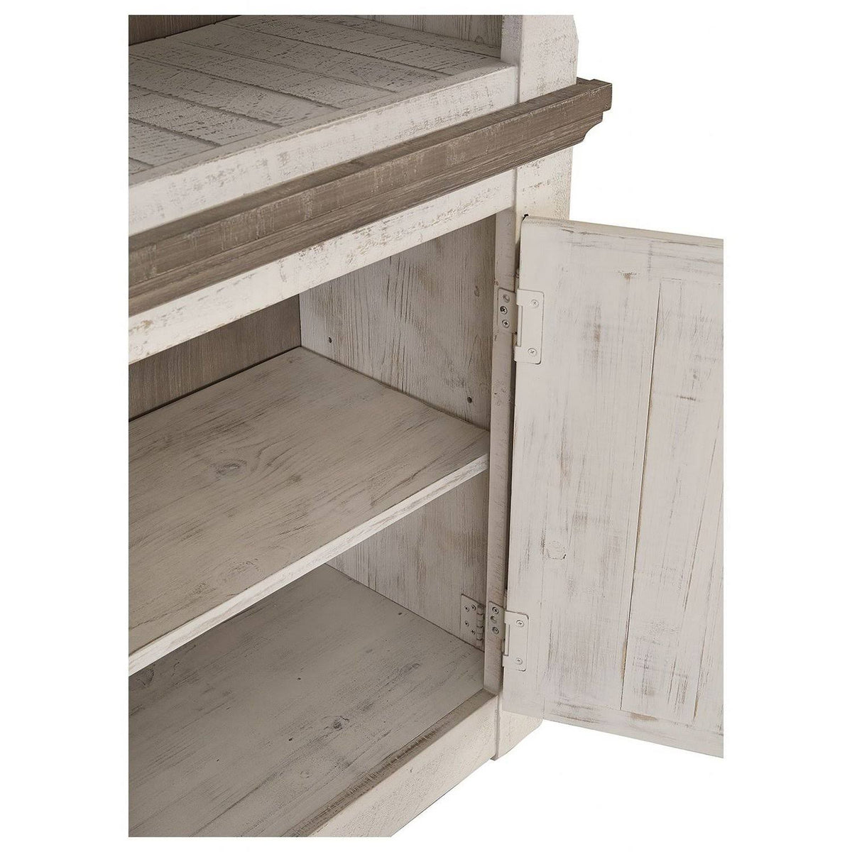Wooden Right Pier Cabinet with 1 Door and 2 Shelves A47907