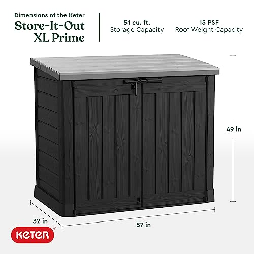 Black Outdoor Resin Storage Shed T26344
