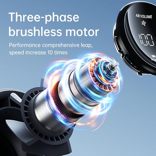 Portable Handheld Fan with LED Display, Metal Shell, 5000mAh battery, Dark Gray G86012