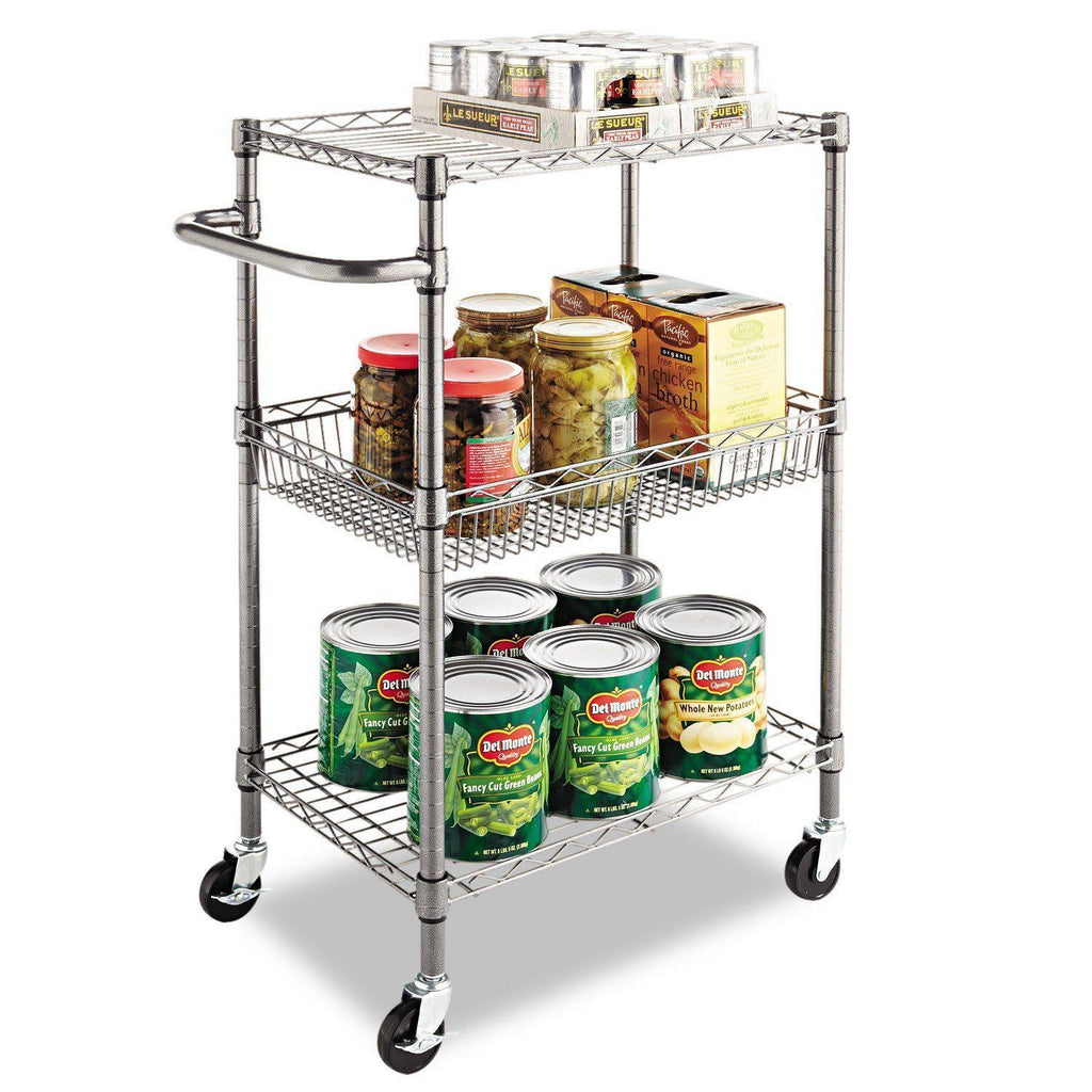 3-Tier Wire Rolling Cart J896