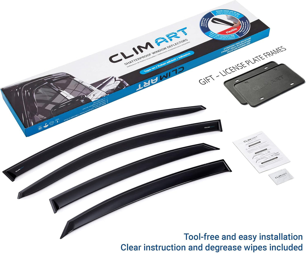 Dark Smoke Tape-on Window Deflectors 4 pcs U2997