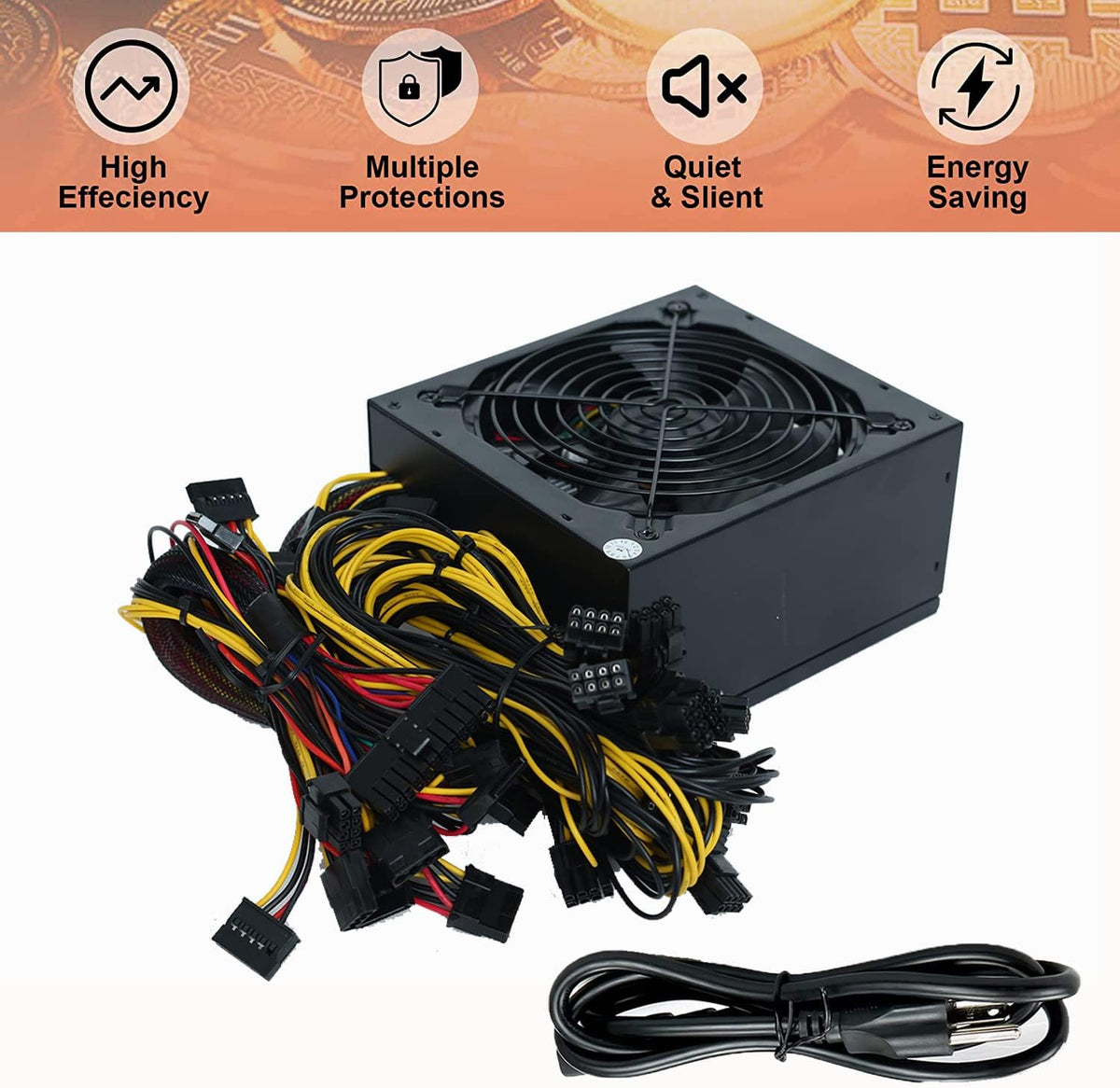 2000W Modular PSU for 8 GPU Mining Rig F510