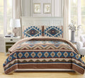 Oversize King California 3 Piece Multicolor Beige Taupe Brown Blue Green X402
