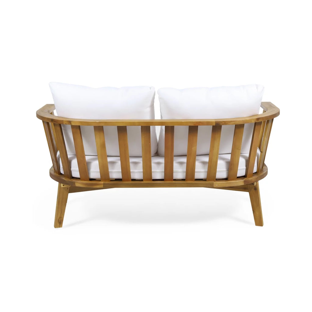 Wooden Loveseat and Coffee Table Set M563981
