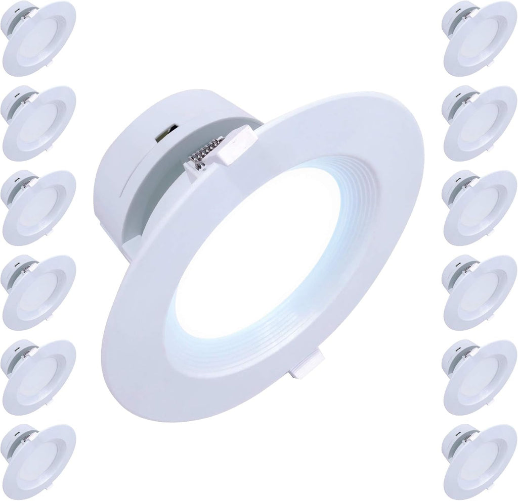 12 Pack 6 Inch Canless LED Downlight with Junction Box, 9W, 700 Lumens, Soft White 2700K Y270221