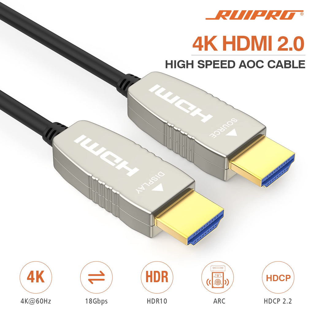 4K HDMI Fiber Optic Cable 165 Feet Pack of 2 Q874