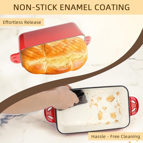 Enameled Cast Iron Loaf Pan with Lid S22606