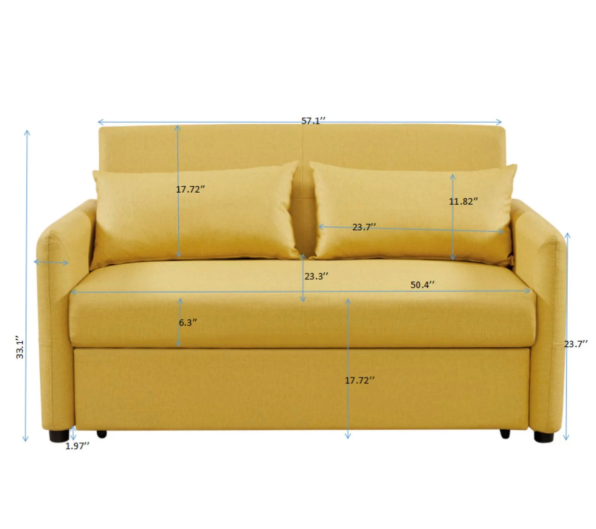 Loveseat Sofa with 2 Pillows G498186
