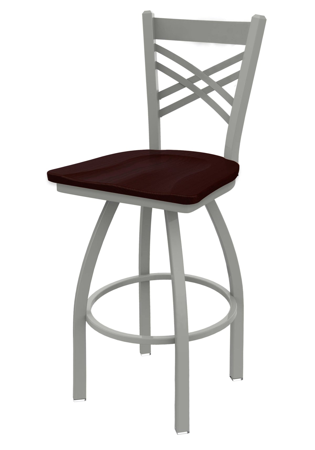 Swivel Bar Stool with Anodized Nickel Finish R1944