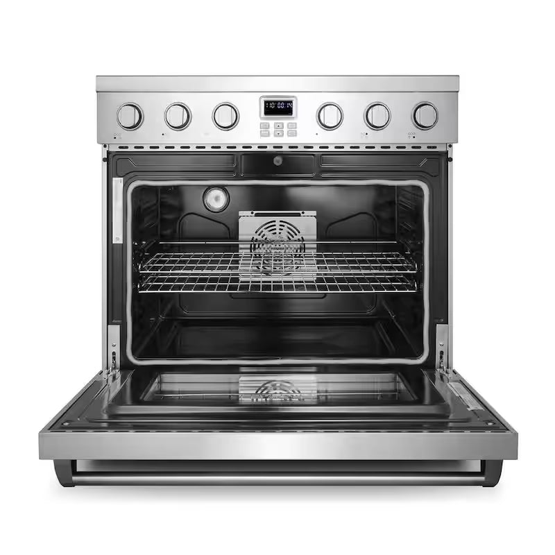 36 in. 6.0 cu. ft. Electric Range with Glass Cooktop and Convection Oven in Stainless Steel Y865