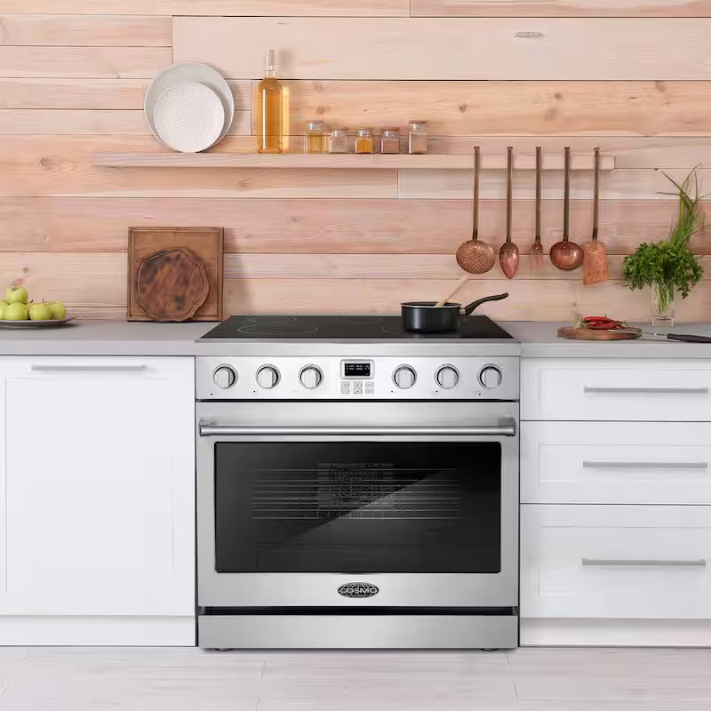 36 in. 6.0 cu. ft. Electric Range with Glass Cooktop and Convection Oven in Stainless Steel Y865