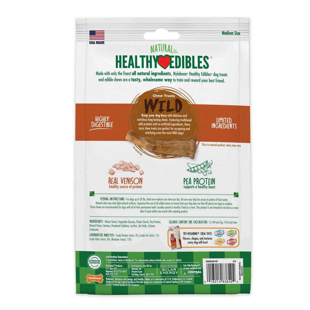 Healthy Edibles Wild Antler Chews Venison S911