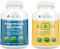 Magnesium Glycinate 400mg Vitamin D3 K2 270 Tablets 150 Capsules A819