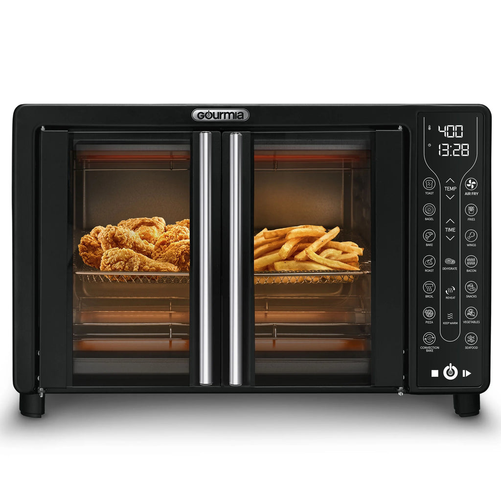 Black French Door Air Fryer Toaster Oven B7249