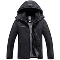 Men's Winter Hooded Ski Jacket Windbreaker Fleece Lined with Detachable Hood T789