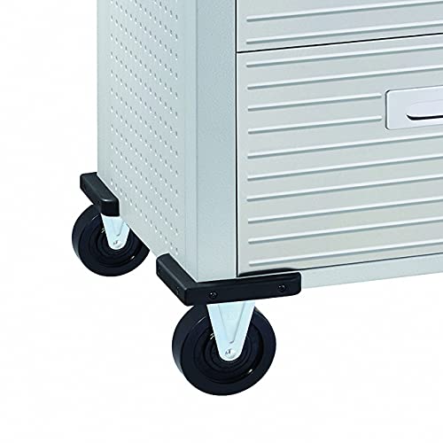 Heavy Duty Rolling Cabinet Workbench with Solid Wood Top, 77" W x 20" D x 37.5" H, Granite, 12-Drawer A625991