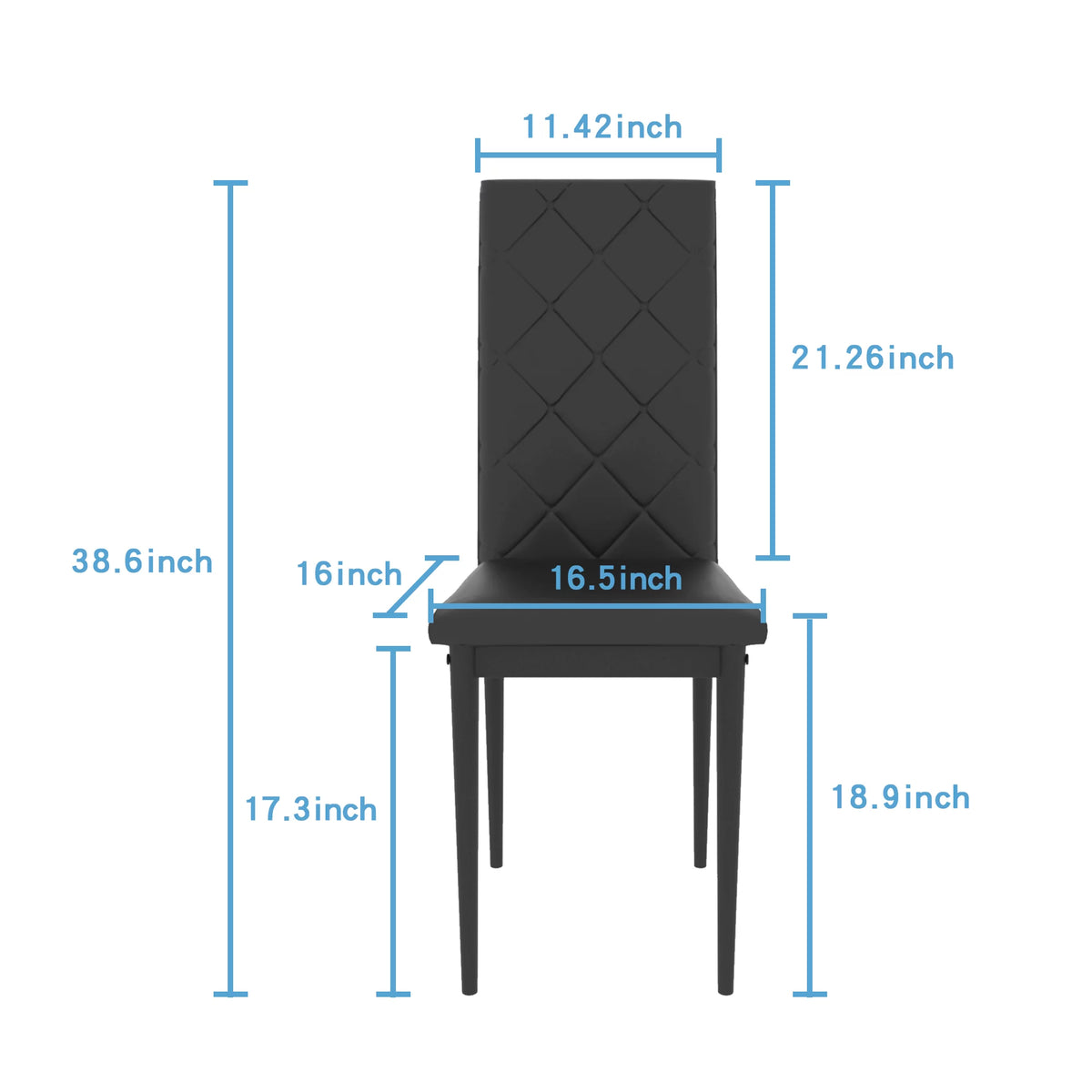 Black 5 Piece Dining Table Set for 4 P486606