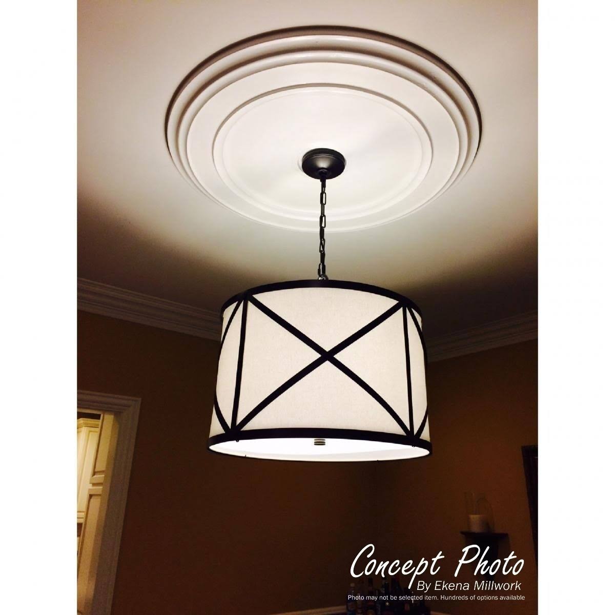 28x22OD x 2 3/4x22P Hand-Painted Gold Ceiling Medallion C24343