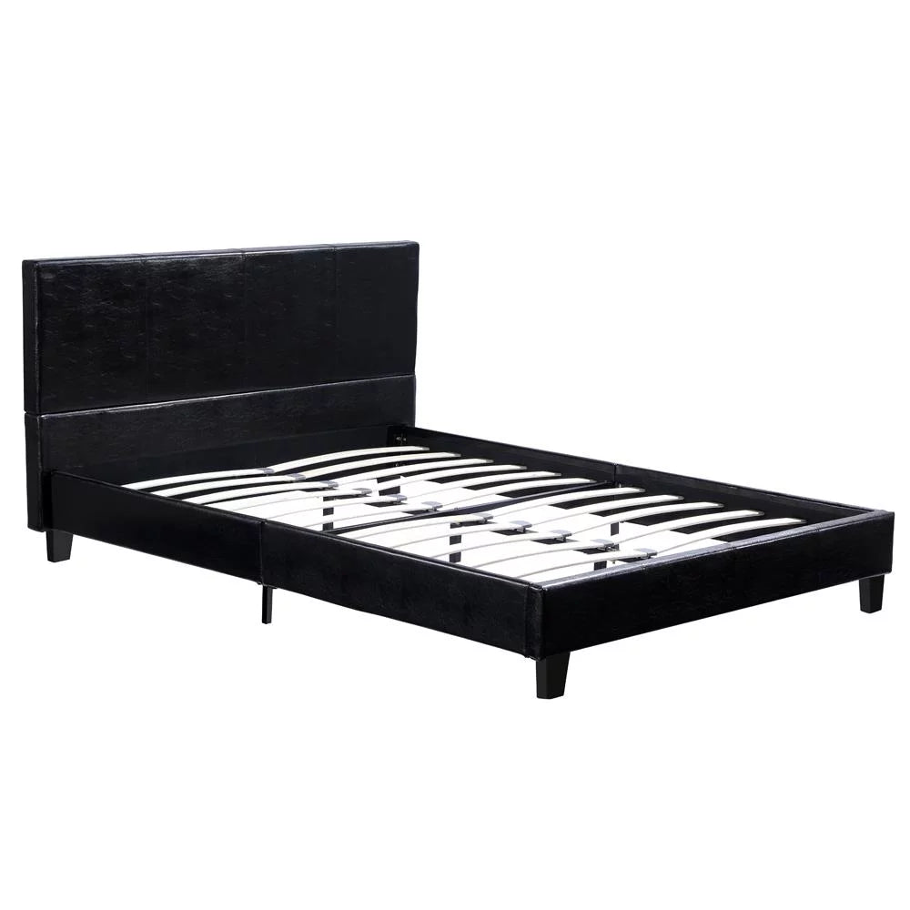 Black Wood Platform Bed V14266