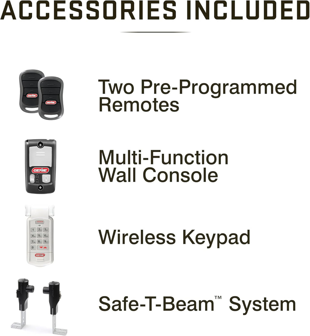 Garage Door Opener with Belt Drive and two Remotes D717