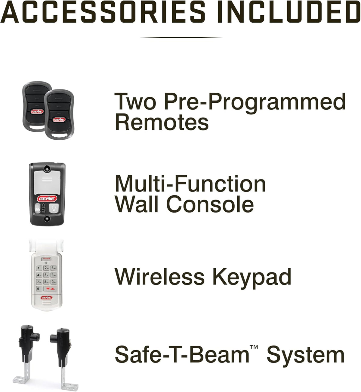 Garage Door Opener with Belt Drive and two Remotes D717