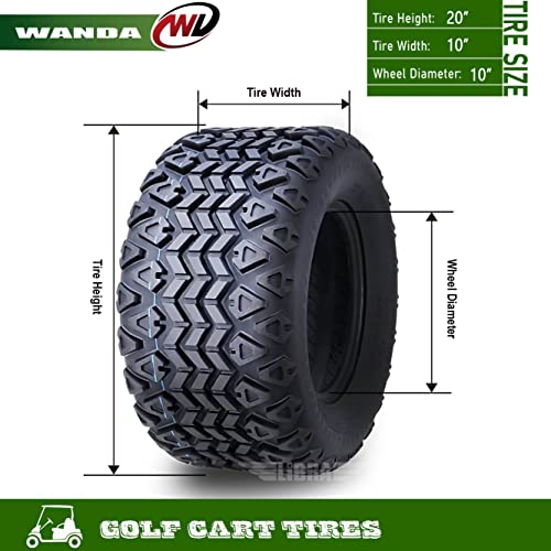 22x11-12 Golf Cart ATV Tires 4 Ply W416