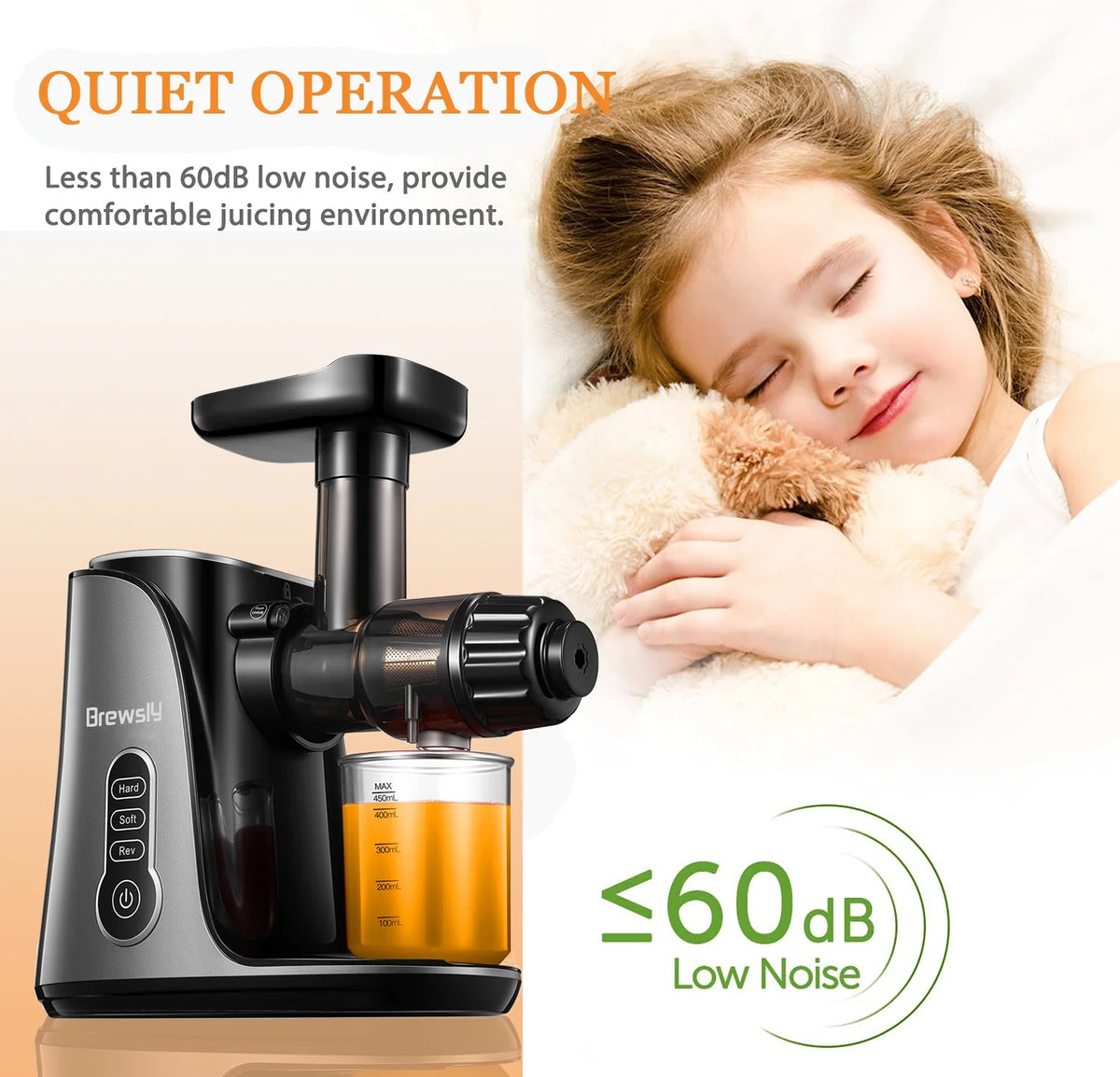 Black Slow Masticating Juicer W870