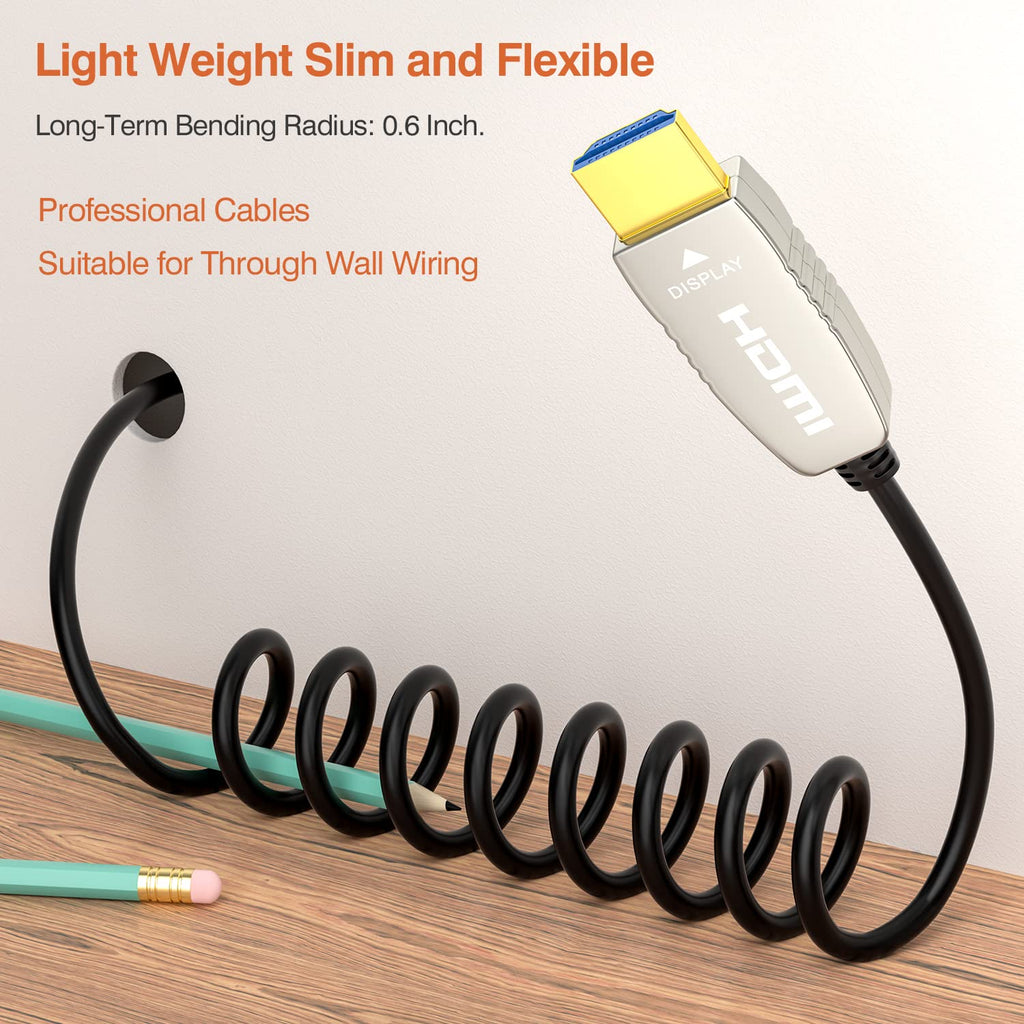 4K HDMI Fiber Optic Cable 165 Feet Pack of 2 Q874