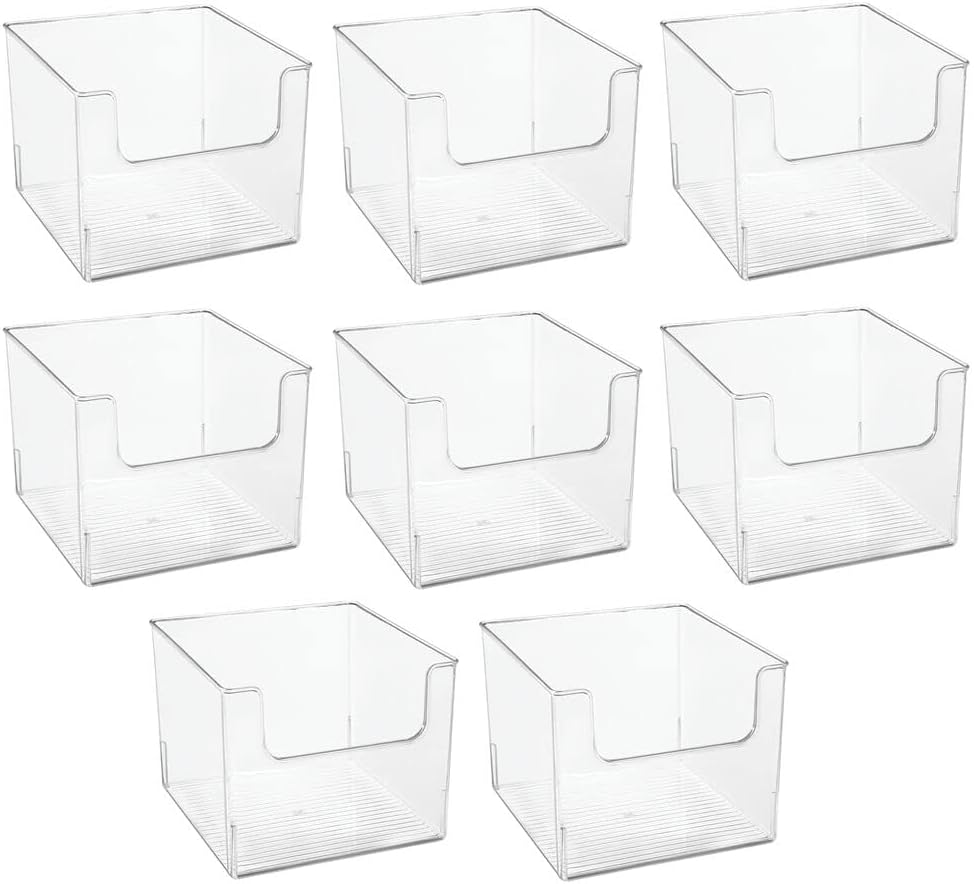 Clear Plastic Storage Organizer Bin 8 Pack K272324