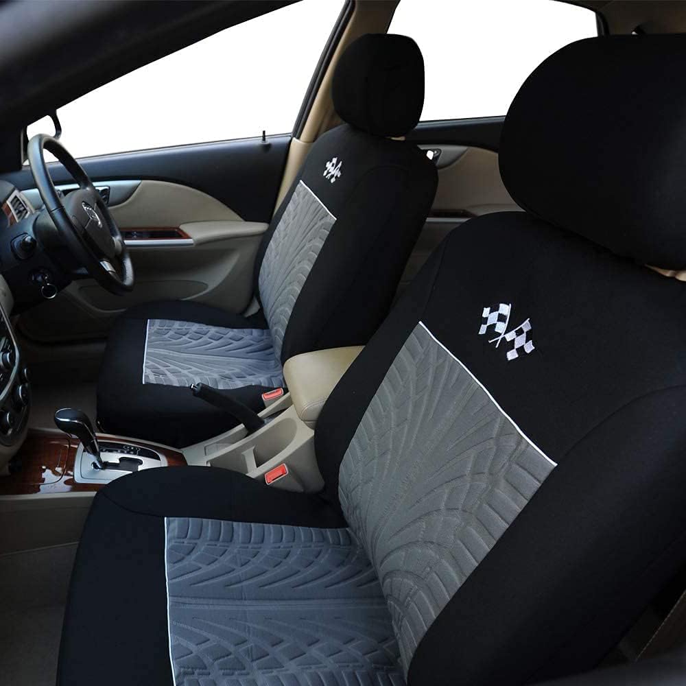 Gray 9PCS Car Seat Protectors Full Set Z4832