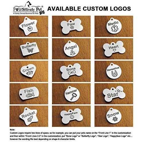 Stainless Steel Custom Deep Engraved Pet ID Tags D884