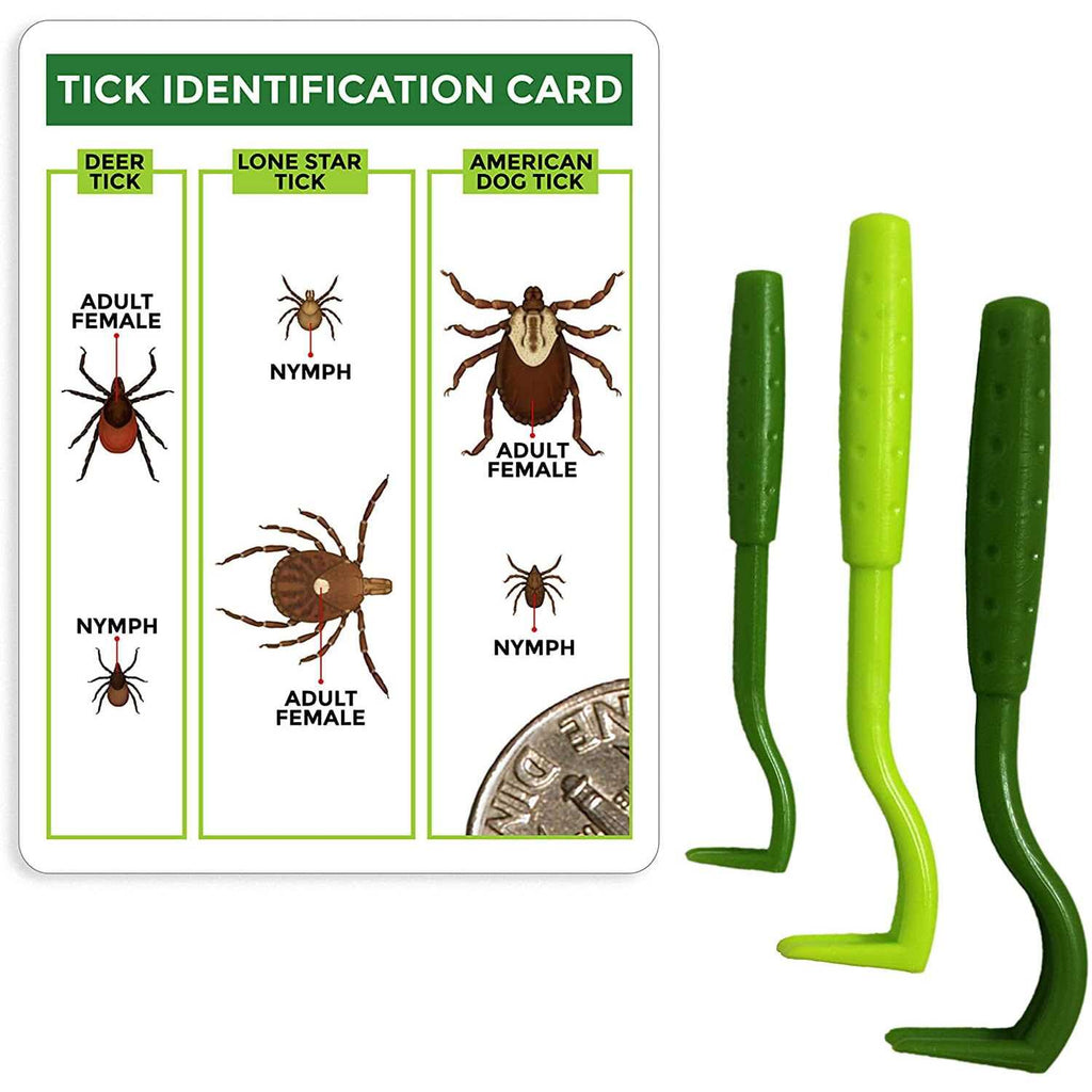 3 Pack Tick Remover Tools + Tick Identification Card R3394