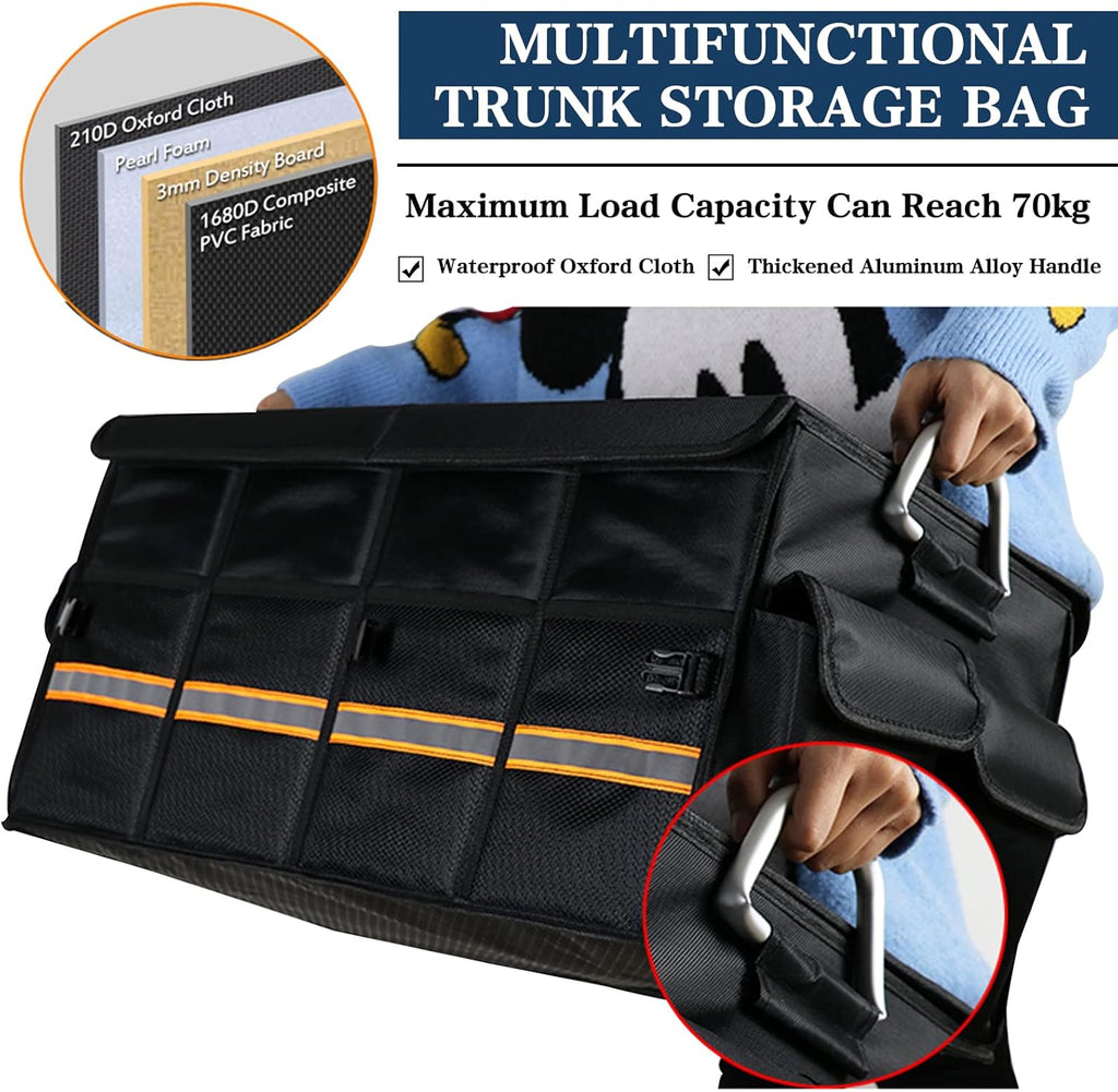 Black Pack of 2 Collapsible Car Trunk Organizer I717275