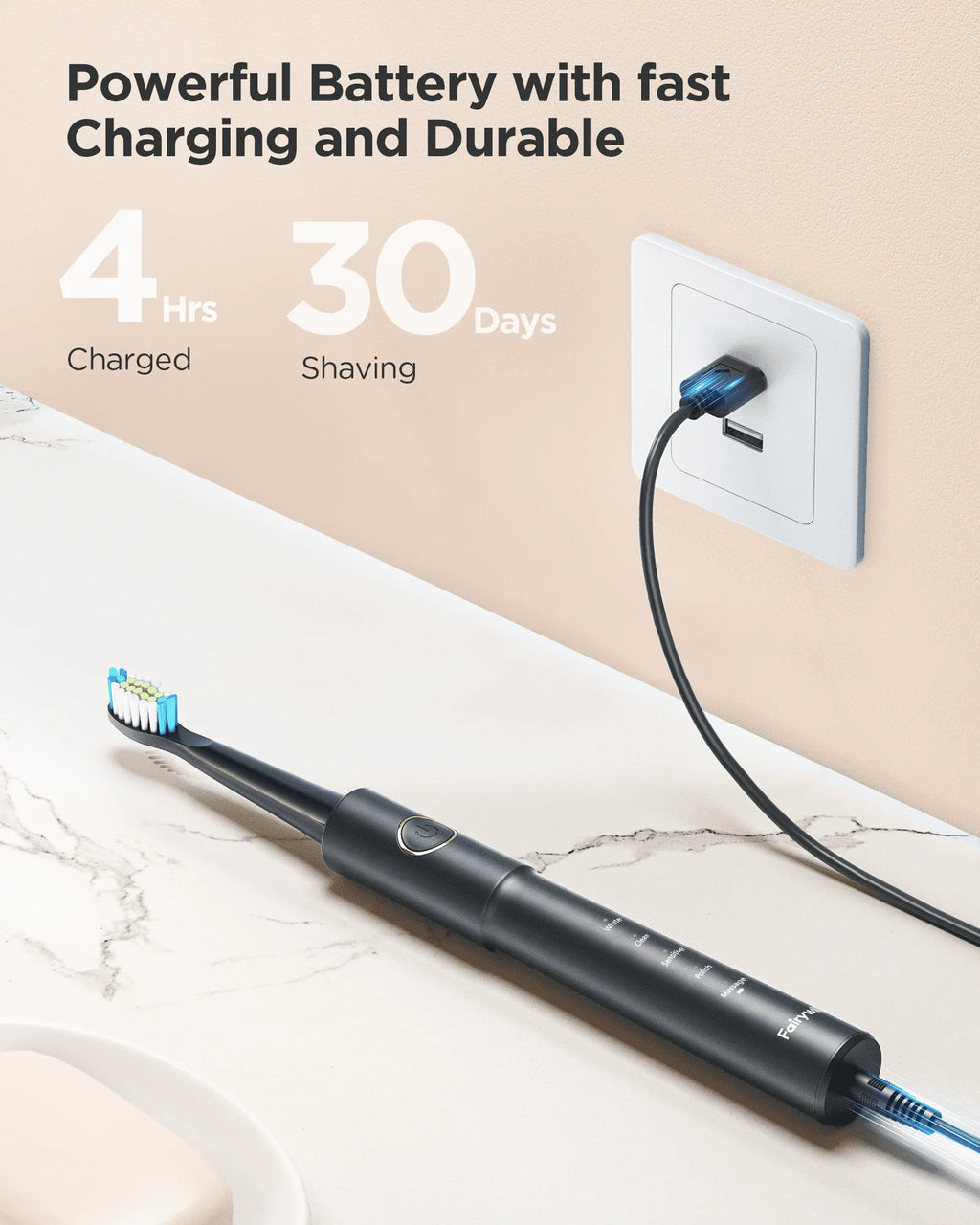 Black Water Flosser and Toothbrush Combo V592